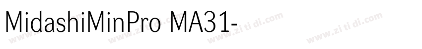 MidashiMinPro MA31字体转换